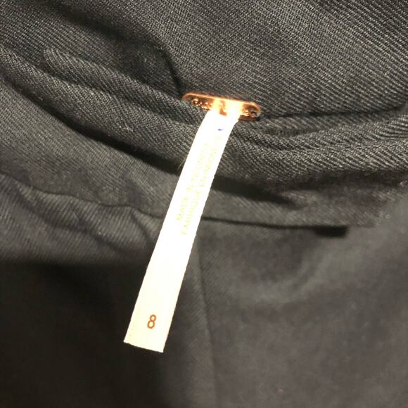 Free People Women's Pleated Wide Leg Dress Pants Black Size 32x27 NWT - Picture 4 of 9